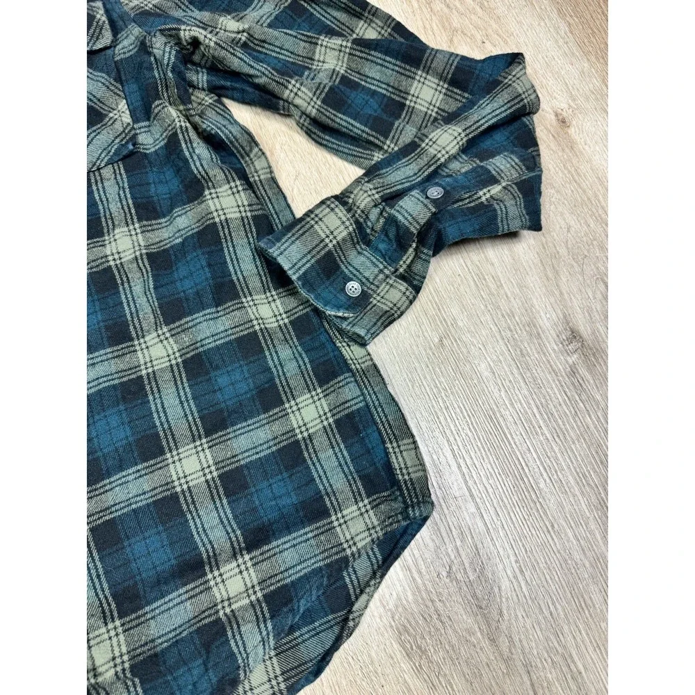 True Religion Mens Flannel Shirt Plaid Button‎ Down Long Sleeve Casual Medium